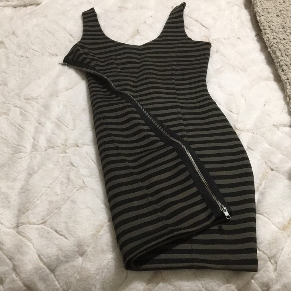 Central Park West Striped Side Zipper Dress - Picture 10 of 10
